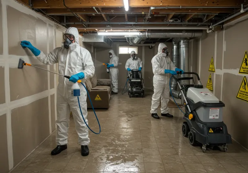 Basement Moisture Removal and Structural Drying process in Multnomah County, OR